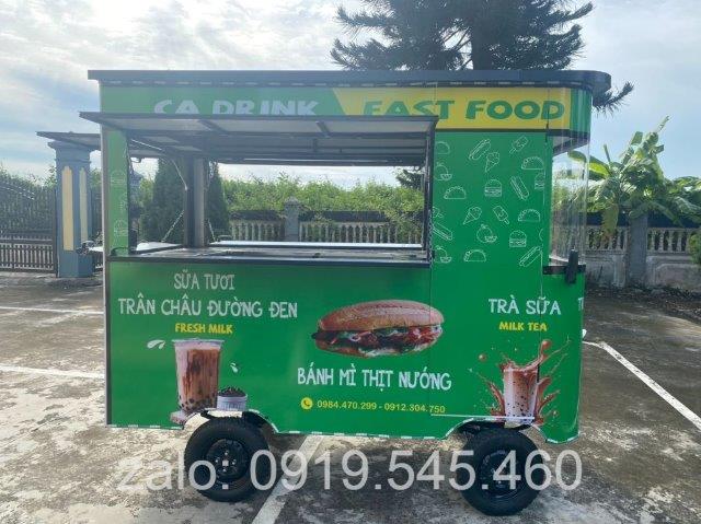 xe bán bánh mì ngon, xe điện bán hàng bánh mì