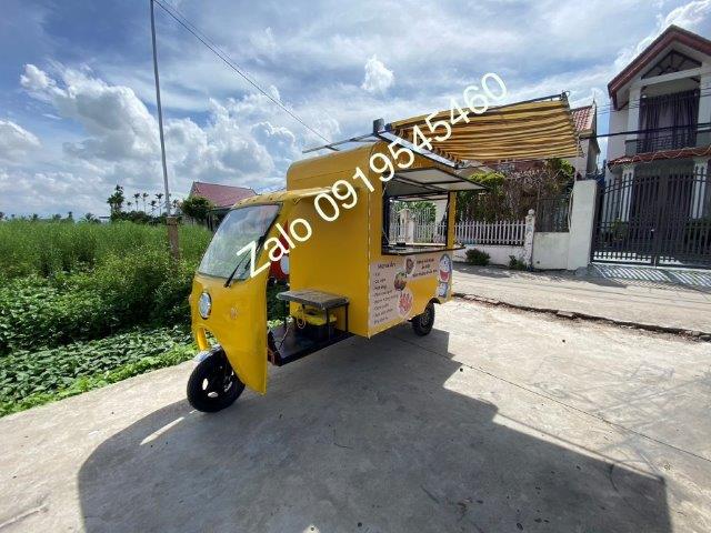 xe ba bánh bán trà sữa